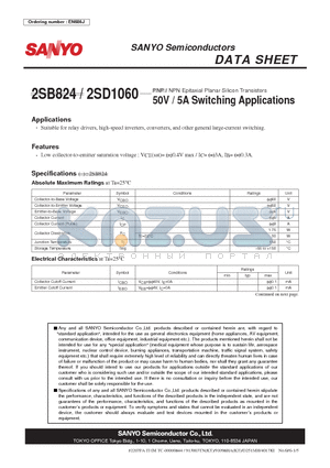2SD1060 datasheet - 50V / 5A Switching Applications