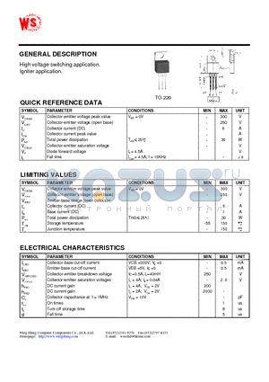 2SD1088 datasheet - SILICON NPN TRIPLE DIFFUSED TRANSISTOR(GENERAL DESCRIPTION)