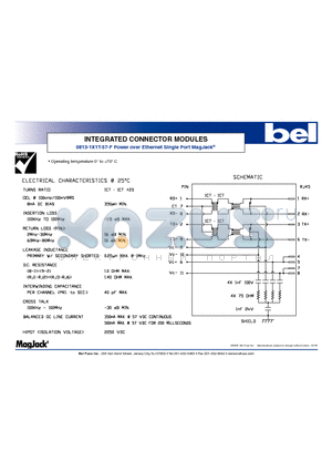 0813-1X1T-57-F datasheet - INTEGRATED CONNECTOR MODULES