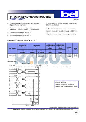 0813-1X4T-23 datasheet - INTEGRATED CONNECTOR MODULES