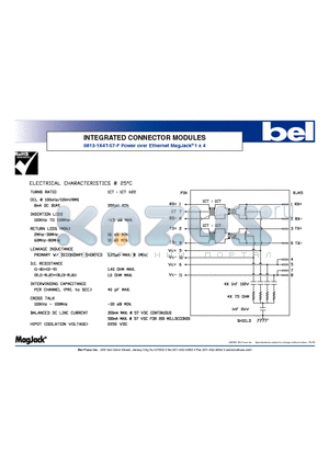 0813-1X4T-57-F datasheet - INTEGRATED CONNECTOR MODULES