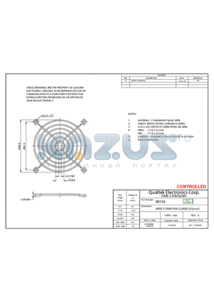 08134 datasheet - WIRE FORM FAN GUARD (92mm)