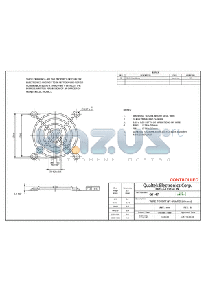 08147 datasheet - WIRE FORM FAN GUARD (60mm)