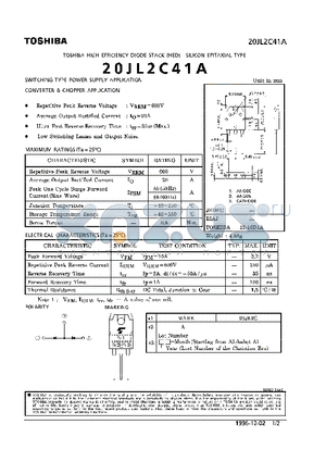 20JL2C41A datasheet - DIODE (SWITCHING TYPE POWER SUPPLY APPLICATION)