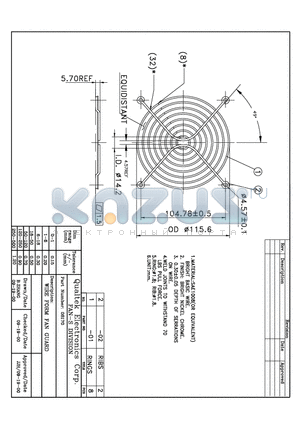 08170-1 datasheet - WIRE FORM FAN GUARD