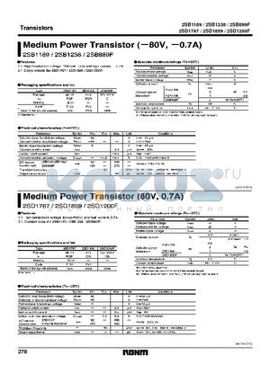 2SD1200F datasheet - MEDIUM POWER TRANSISTOR