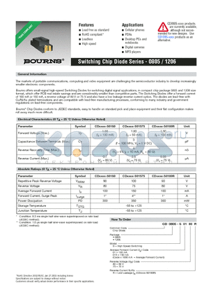 CD0805-S0180R datasheet - Switching Chip Diode Series