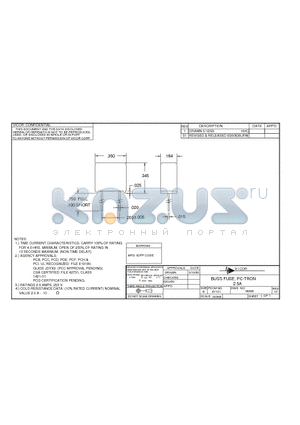 08395 datasheet - BUSS FUSE, PC-TRON 2.5A