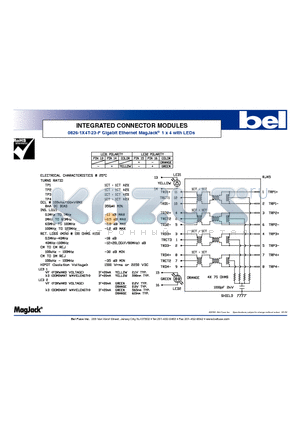0826-1X4T-23-F datasheet - INTEGRATED CONNECTOR MODULES