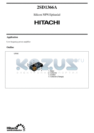 2SD1366A datasheet - Silicon NPN Epitaxial