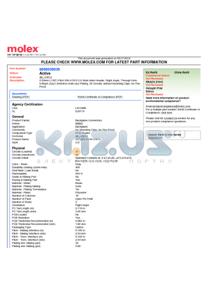 0850039039 datasheet - 2.54mm (.100