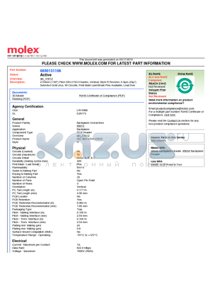 0850131108 datasheet - 2.54mm (.100