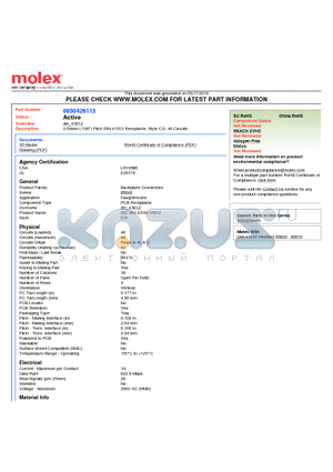 0850426115 datasheet - 2.54mm (.100