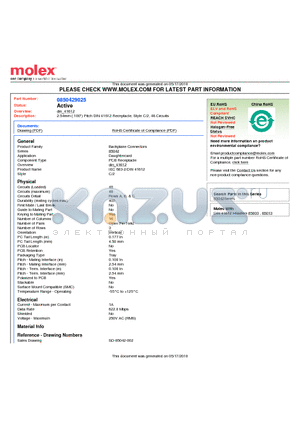 0850429025 datasheet - 2.54mm (.100