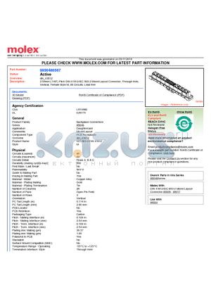 0850480567 datasheet - 2.54mm (.100