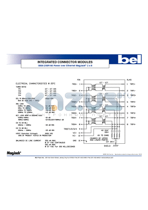 0854-2X8R-66 datasheet - INTEGRATED CONNECTOR MODULES Power over Ethernet MagJack 2 x 8