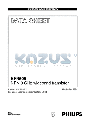 BFR505 datasheet - NPN 9 GHz wideband transistor