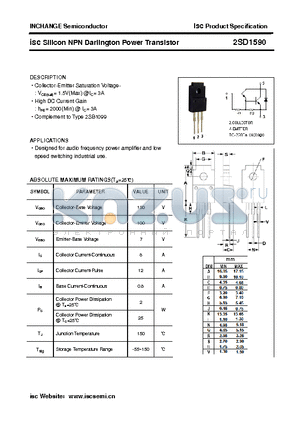 2SD1590 datasheet - isc Silicon NPN Darlington Power Transistor