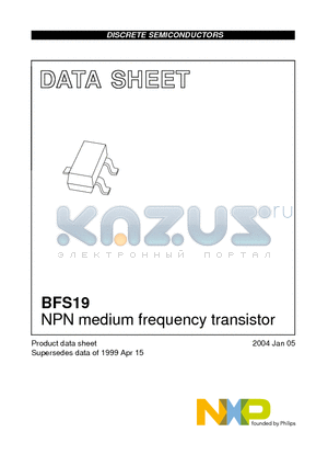 BFS19 datasheet - NPN medium frequency transistor