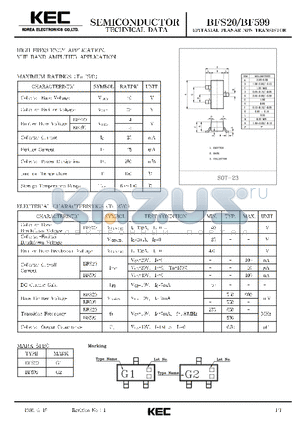 BFS20 datasheet - EPITAXIAL PLANAR NPN TRANSISTOR (HIGH FREQUENCY, VHF BAND AMPLIFIER)