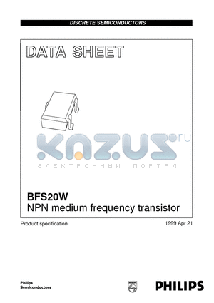 BFS20W datasheet - NPN medium frequency transistor