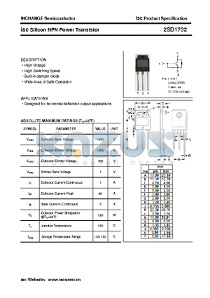 2SD1732 datasheet - isc Silicon NPN Power Transistor