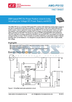 AMG-PS132 datasheet - FACT SHEET