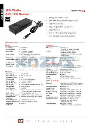 AML120PS18 datasheet - AC-DC Power Supplies