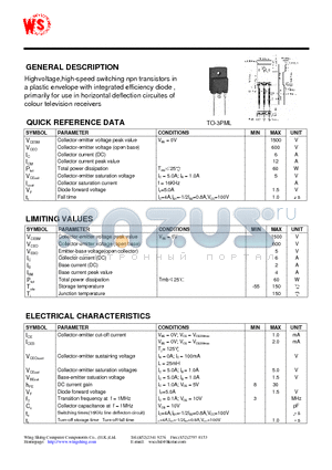 2SD1879 datasheet - SILICON DIFFUSED POWER TRANSISTOR(GENERAL DESCRIPTION)