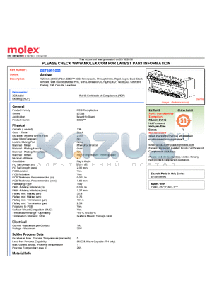 0875991001 datasheet - 1.27mm (.050