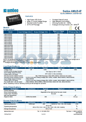 AMLD-IZ_13 datasheet - Up to 2000mA | LED Driver