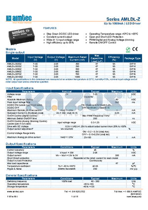 AMLDL-Z_13 datasheet - Up to 1000mA | LED Driver