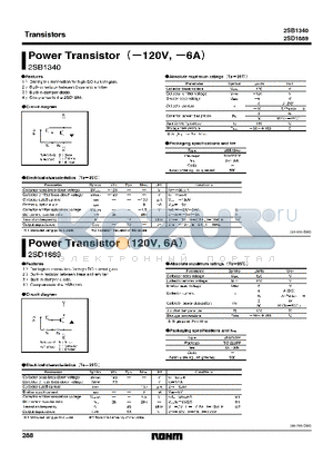 2SD1889 datasheet - Power Transistor (120V, -6A)