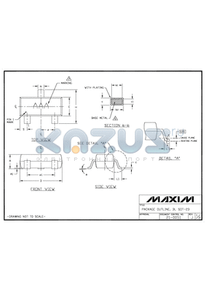 21-0051 datasheet - PACKAGE OUTLINE, 3L SOT-23