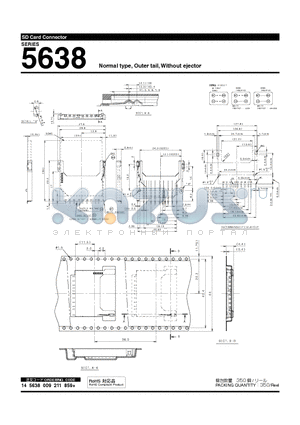 14-5638-009-211-859 datasheet - Normal type, Outer tail,Without ejector