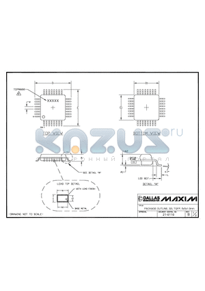 21-0110 datasheet - PACKAGE OUTLINE, 32L TQFP, 5x5x1.0mm