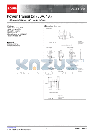 2SD1898_11 datasheet - Power Transistor (80V, 1A)