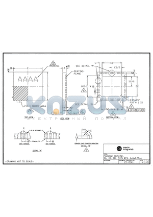 21-0141 datasheet - PACKAGE OUTLINE, 36,40,48L THIN QFN, 6*6*0.75MM