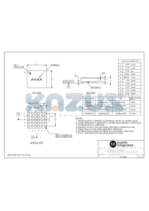 21-0548 datasheet - PACKAGE OUTLINE 30 BUMPS, WLP PKG. 0.4MM PITCH
