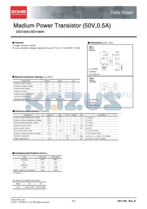 2SD1949_11 datasheet - Medium Power Transistor (50V,0.5A)