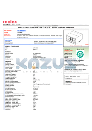 0876822001 datasheet - 6.35mm (.250