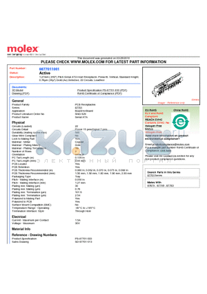 0877011001 datasheet - 1.27mm (.050