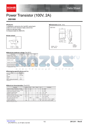 2SD1980_12 datasheet - Power Transistor