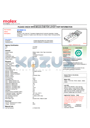 14-60-0112 datasheet - 2.54mm (.100