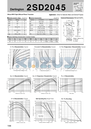 2SD2045_01 datasheet - Silicon NPN Triple Diffused Planar Transistor