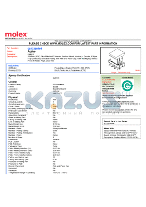 0877590464 datasheet - 2.00mm (.079