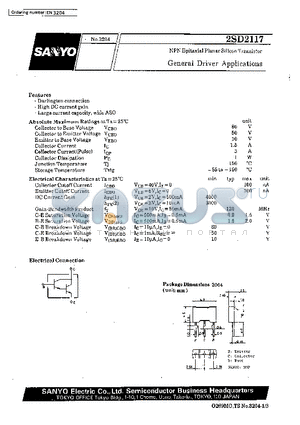 2SD2117 datasheet - General Driver Applications