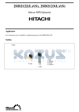 2SD2123S datasheet - Silicon NPN Epitaxial