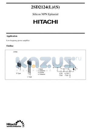 2SD2124S datasheet - Silicon NPN Epitaxial