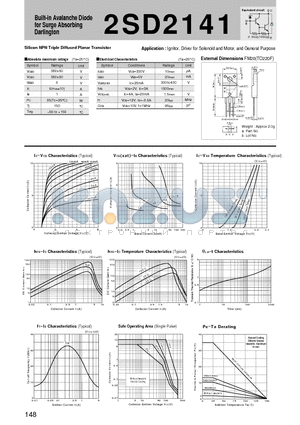 2SD2141_01 datasheet - Silicon NPN Triple Diffused Planar Transistor